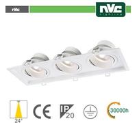 Incasso Multi lampada - 27w (3x9w) 3000k 2160lm 24° - NVM1A-3X9W3K24