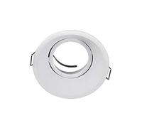 Incasso per faretto tondo orientabile Porta faretto per controsoffitto supporto per faretti P13-gu10 (Bianco)