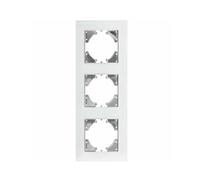 Incasso - vetro bianco, cornice orizzontale, 3 elementi, design elegante e moderno, ideale per illuminazione e decorazione di interni. *