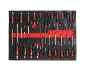 Incastratura Professionale Per Utensili Cacciavitore 21 Pezzi Magnetica CRV
