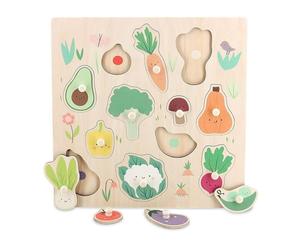 Incastri in Legno le Verdure dell'Orto per Bambini dai 2 Anni | Forme da associare e manipolare | sviluppa motricità fine e riconoscimento | pezzi illustrati | idea regalo ludica oggi