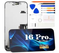Incell - Display LCD per iPhone 16 Pro Max per iPhone 16 Pro Max A3296, A3084, A3295, A3297, Touch Screen Digitizer Display Assembly Kit di riparazione (nero)