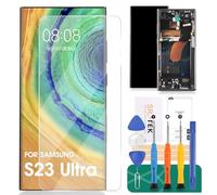 Incell - Display LCD per Samsung Galaxy S23 Ultra 5G per Samsung S22 Ultra Sostituzione dello schermo SM-S918B, SM-S918U, digitalizzatore touch con telaio (nero, senza impronte digitali)