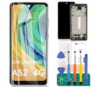 INCELL per la Sostituzione dello Schermo di Samsung Galaxy A52 4G per Il Touch Screen di SM-A525F Kit di Riparazione del digitalizzatore (con Cornice, Nero)