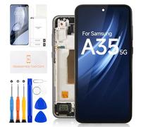 Incell - Schermo LCD di ricambio per Samsung Galaxy A35 5G LCD Display Digitalizzatore per SM-A356E SM-A356B A356U A356B/DS Touch Screen Kit di montaggio (nero con cornice)