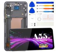 Incell - Schermo LCD di ricambio per Samsung Galaxy A55 5G SM-A556V, SM-A556B, SM-A556B/DS, SM-A556E, SM-A5560, parti di ricambio per display e digitalizzatore touch screen, colore: nero (senza