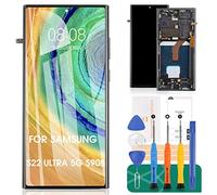 Incell - Schermo LCD di Ricambio per Samsung Galaxy S22 Ultra 5G per Samsung S22 Ultra LCD Display SM-S908B Touch Digitizer Assembly Kit di Riparazione con Telaio (Nero, Nessuna Funzione di Impronte
