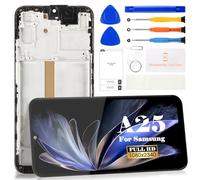 Incell - Schermo LCD per Samsung Galaxy A25 4G/5G LCD A256 Display per Samsung A25 Display LCD SM-A256E SM-A256U Digitizer Touch Screen Assembly parti di riparazione con telaio (nero)
