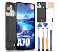 Incell - Schermo LCD per Samsung Galaxy A70 SM-A705F SM-A705FN LCD Display Touch Screen Digitizer Assembly Riparazione Kit (nero con telaio, non supporta impronte digitali)