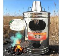 Inceneritore In Acciaio Inossidabile Portatile, Brucia Rifiuti All'aperto, Scarti Di Carta, Design Della Porta Di Sfiato Del Cortile, Bruciatore Da Giardino(37x66cm)