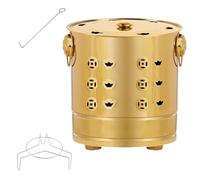 Inceneritore in acciaio inox, inceneritore con coperchio, inceneritore da giardino, inceneritore in metallo, per foglie da giardino, carta, legno (grande)