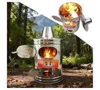 Inceneritore Portatile Barile in Acciaio Inossidabile Bruciatore di Foglie E Rifiuti All'aperto Bidone for Rifiuti da Giardino in Metallo con Comignolo Gancio(34x61cm/13.4x24.0”)