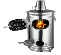 Inceneritore Portatile Da Giardino In Acciaio Inox, Inceneritore Per Carta Con Camino E Gancio Antincendio Per Bruciare Rifiuti Da Giardino, Detriti, Foglie E Carta All'aperto(Gold,XXL)