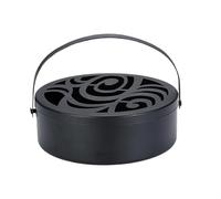 Incense Coil Burner - Vintage Hollow Out Carving, Fireproof Sheet Layer, Hanging Suspension Clip, Sturdy Base Feet | Aromatherapy Burn Plate Box For Outdoor Camping Patio Zen Space