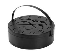 Incense Coil Holder Box - Iron Ash Catcher Container | Dependable Reusable Incense Coil Burner Lidded Box For Living Room Bedroom Courtyard Garden Yoga Reading Sleeping Camping