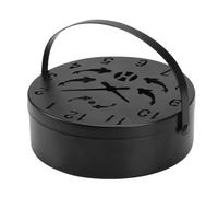 Incense Coil Holder | Reusable Iron Ash Catcher Container | Incense Coil Burner Lidded Box | for Study Room Garden Living Room Bedroom Terrace Meditation Yoga Reading
