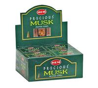 Incense Hem Precious Musk Cones 4 Packs, 10 Coni per Confezione