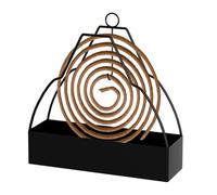 Incense Holder, Iron Coil Burner Tray, Decorative Vertical Ash Catcher Stand, Rustic Display Rack Ornament, Aromatherapy Storage Bracket for Home Tabletop Yoga Meditation Camping Decor