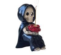 Incense Holder - Resin 5.4x4x6cm | Gothic Skull Decor | Incense Burner Stick Tray Aromatherapy Ornament For Living Room Office Bedroom Studio Cafe Altar Yoga Meditation Reading Table