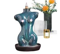 Incense Stick Burner, Ceramic Waterfall Burner, Air-Purifying Aromatherapy Ornament, Feminine Body Design, Ideal for Home, Bedroom, Spa, Yoga, Sauna, Meditation, Hotel Decor