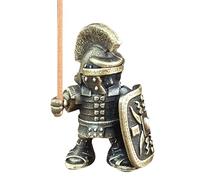 Incense Stick Burner, Lega Holder Stand, Soldier Figure Design, Multi-Functional Decor, 1 pezzo Bronzo, per Meditation Church Yoga and Family Use