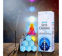 Incenso 7 Chakras - 20 Bastoncini Naturali | Equilibrio Energetico dei Centri Vitali | Per Meditazione, Yoga, Armonia Spirituale e Benessere Interiore