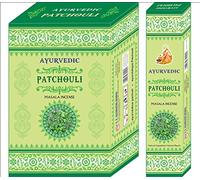 Incenso Ayurvedic Masala Patchouli Fragrance Aroma Agarbatti - Confezione di 12 scatole (15 Bastoncini in Ogni Confezione)