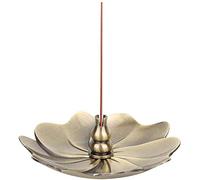 Incenso Bruciatore, Loto Forma Incenso Stick Holder Copper Censer con Ash Catcher per Incenso Stick Decorazione domestica