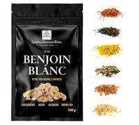 Incenso Djaoui bianco resina 100% naturale e autentica in grano 50 g per fumigazione Brule Profumo o incensore Concentrazione - Argento - Rilassamento - Cattivo occhio - Alternativa incenso Baton Cono