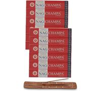 Incenso Golden Nag CHAMPA 12 scatole da 15 gr Meditazione Profumo + Portaincenso