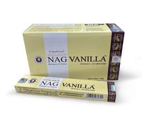 Incenso Golden Nag VANIGLIA Vijayshree 12 pezzi 15g Profumo Meditazione Vanilla