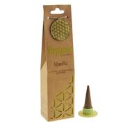 INCENSO IN CONI ORGANIC GOODNESS VANILLA VANIGLIA CON BRUCIATORE BOX 12 PAC. DA