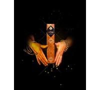 Incenso Masala Champa e Salvia Blanca 12 Bastoncini 23 cm | Naturale Artigianale con Oli Essenziali | Energia e Chiarezza Interiore - SOLE