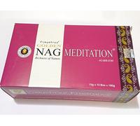 Incenso Nag Meditation - Confezione di 12 scatole da 180 bastoncini di qualità.