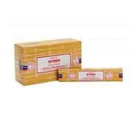 Incenso Satya MYRRH Mirra 12 scatole 15 g Incensi Yoga Profumo Aroma Naturale