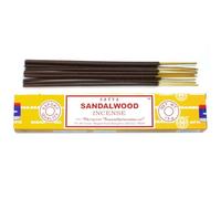 Satya - Bastoncini di incenso al legno di sandalo, 15 g, confezione da 12 pacchetti
