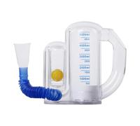 Incentive Spirometro - Allenatore polmonare visivo, Respiratore portatile | Allenatore di profonda inalazione, indicatore di flusso regolabile, allenamento respiratorio di 5000 ml di capacità per il