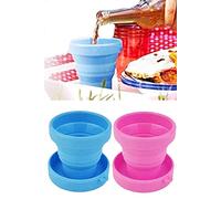 Inception Pro Infinite Bicchiere portatile pieghevole - tappo - silicone - viaggi - ottima tazza salvaspazio - il mare - pic nic - visto in televisione - pacco da 2 unita - Idea Regalo originale