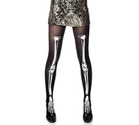 Inception Pro infinite Calze Collant Leggings Scheletro Sexy Nero Bianco Donna Ragazza Taglia Unica Travestimento Halloween Carnevale Costume Idea Regalo