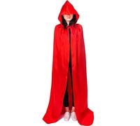 Inception Pro infinite Mantello rosso con cappuccio lungo adulto vampiro raso Nosferatu Dracula carnevale travestimento cosplay Halloween uomo donna elegante classico