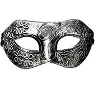 Inception Pro Infinite Maschera - Colore Argento Antico - Carnevale - Halloween - Veneziana - Uomo - Donna - Unisex - Effetto Metallico - Flessibile - Esoterica