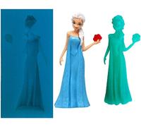 Inception Pro Infinite SA112 - Stampo in silicone per uso alimentare di Elsa del cartone animato frozen 2d - Pasta di zucchero - Fondenti - Torte - Pancake - Muffin - Decorazioni