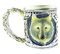 Inception Pro infinite Tazza lupo stemma cane 3d boccale birra gotico horror acciaio inox resina vichinga medievale bevande bar caffe stile animale alta qualità