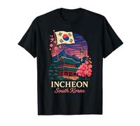 Incheon, Corea del Sud, Vendemmia, Viaggio, Orizzonte, ciliegio, Maglietta