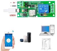 Inching/Autobloccante WiFi Senza Fili Smart Switch 1 Canale Intelligente Relè Módulo DC 5V 7-12v-32v Telecomando Interruttore Timer con Alexa ewelink Al Porta del Garage…