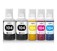 Inchiostro 104 Multipack compatibile per Epson 104 Inchiostro ET-2820 ET-4800 ET-2870 ET-2810 ET-2862 ET-2826 ET-2856 ET-4810 ET-2811 ET-2812 ET-2814 815 E; T-2821 ET-2710 ET-2711 - Stampante (2nero