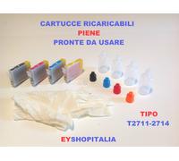 INCHIOSTRO 400ML NERO BK CARTUCCE PER EPSON 27XL T2711-2714 WORKFORCE WF-7610DWF