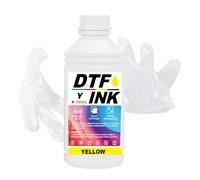 Inchiostro bianco per trasferimento termico, DTF Ink a trasferimento termico, ricarica inchiostro DTF per stampanti a getto d'inchiostro Stampa su pellicola di trasferimento termico (1000 ml giallo)