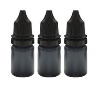 Inchiostro nero per francobolli, inchiostro di ricambio per timbri ad asciugatura rapida, leggero, ricarica portatile, per lettere, pacchi, buste della spesa, bottiglie da 10 ml, 3 bottiglie, colore