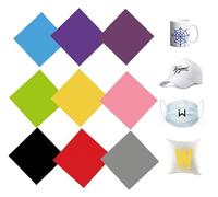 Inchiostro per trasferimento infusibile a 9 colori, per cricut, tinta unita, 30,5 x 30,5 cm, carta di trasferimento infusibile, foglio di inchiostro a sublimazione insolubile per macchina per stampa a
